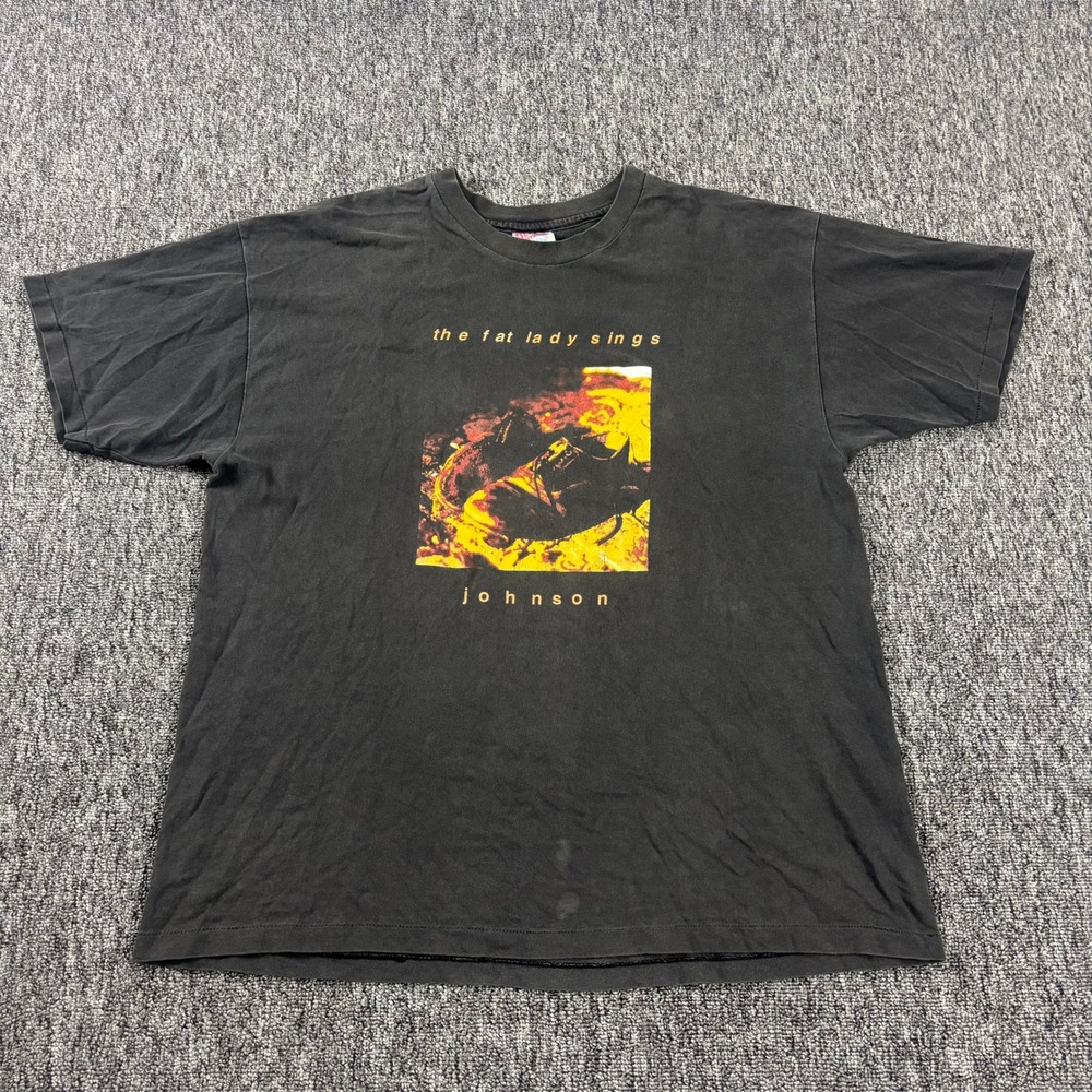 The Fat Lady Sings Johnson Band T-Shirt XL Faded Vintage 90s Single Stitch Promo